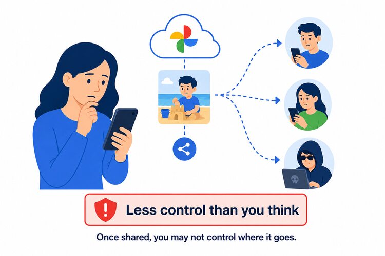 Family photo sharing controls in cloud photo storage
