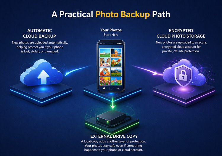 A practical photo backup path for phone users